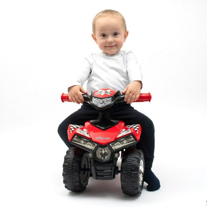 ATV copii, Baby Mix, Masinuta, cu lumini si muzica, Fara pedale, 60 x 38 x 42 cm, Red [18]