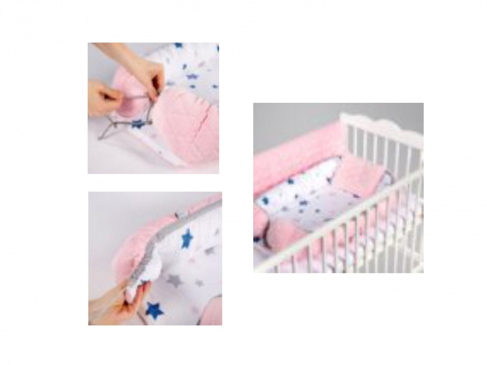 Baby Nest Klups Velvet Roz V101 [2]