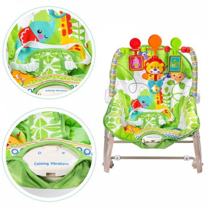 Balansoar cu vibratii 3 in 1 Ecotoys 8616 - Jungla [5]