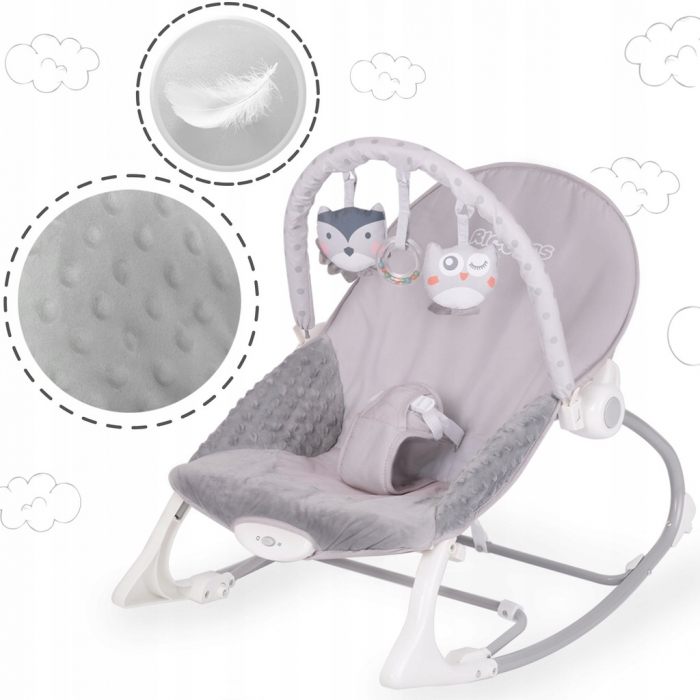 Balansoar cu vibratii Ricokids 7308 - Gri [5]