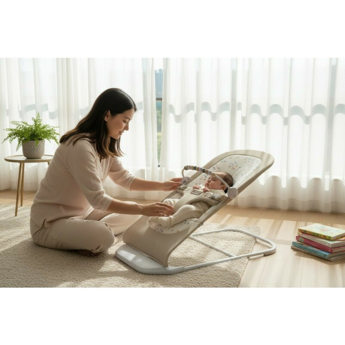 Balansoar, Jane, Ballu, Pliabil, cu bara de jucarii si spatar reglabil in 3 pozitii Iris [2]