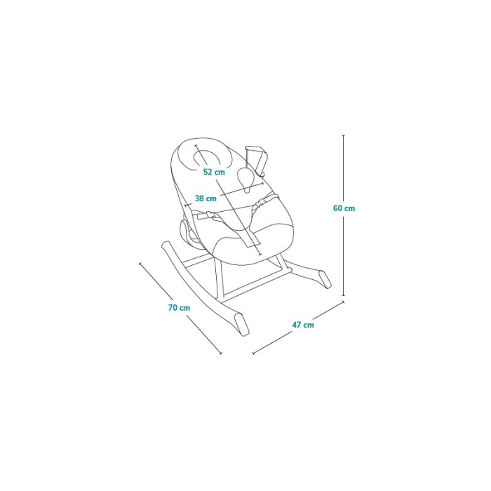 Balansoar Lionelo Dalia 4 in 1 cu bara de jucarii Bej [18]