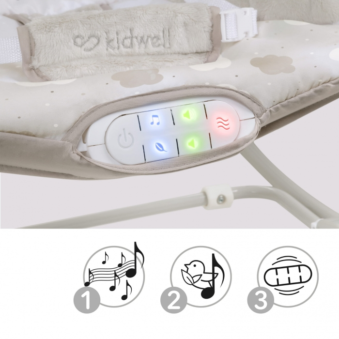 Balansoar multifunctional cu sunete si jucarii Kidwell Pino - Bej [4]