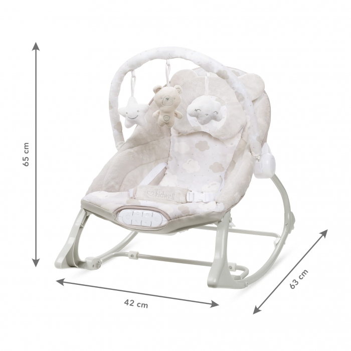 Balansoar multifunctional cu sunete si jucarii Kidwell Pino - Bej [9]