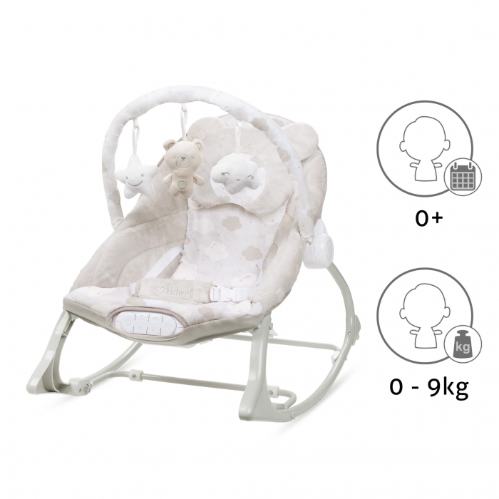 Balansoar multifunctional cu sunete si jucarii Kidwell Pino - Bej [2]