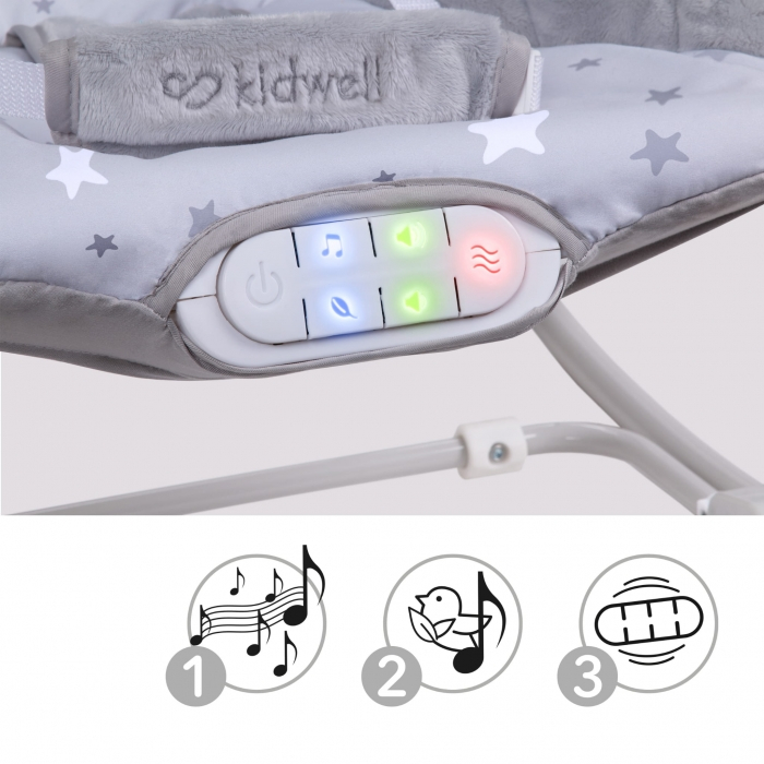 Balansoar multifunctional cu sunete si jucarii Kidwell Pino - Gri [4]