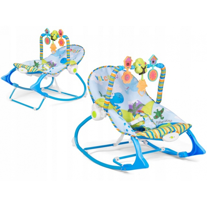 Balansoar multifunctional cu vibratii si muzica Ricokids 7302 - Albastru [6]