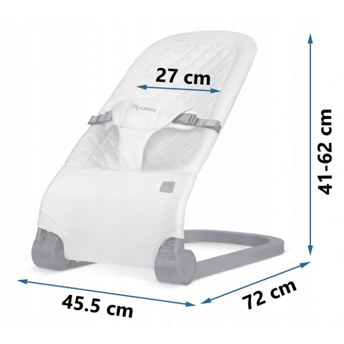 Balansoar pentru copii 2 in 1 cu jucarii, Nukido 705201, Gri deschis [8]