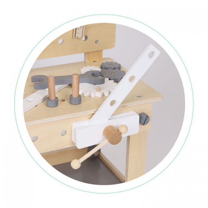 Banc de lucru din lemn cu accesorii pentru copii Ecotoys W03D076E [5]