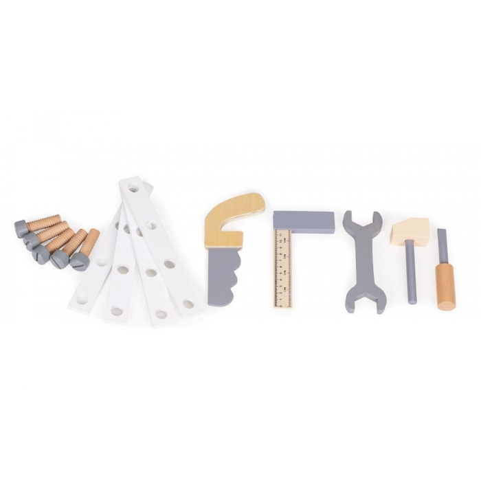 Banc de lucru din lemn cu accesorii pentru copii Ecotoys W03D076E [4]