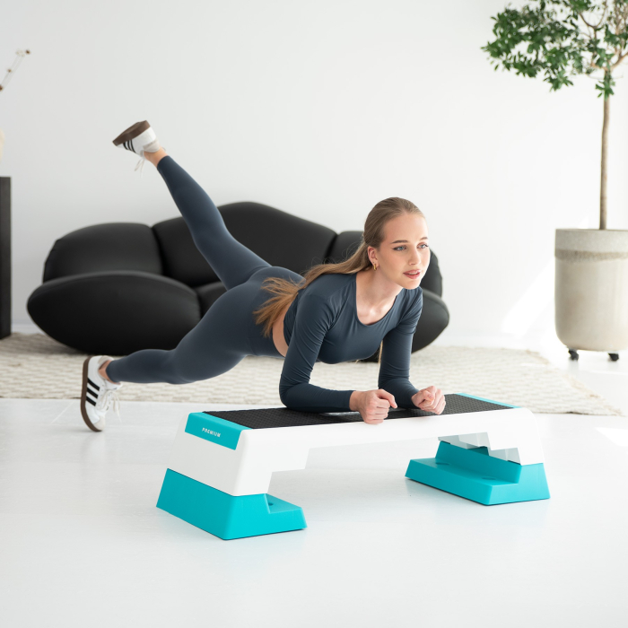 Banca aerobic HMS Premium AS007, alb/menta [8]