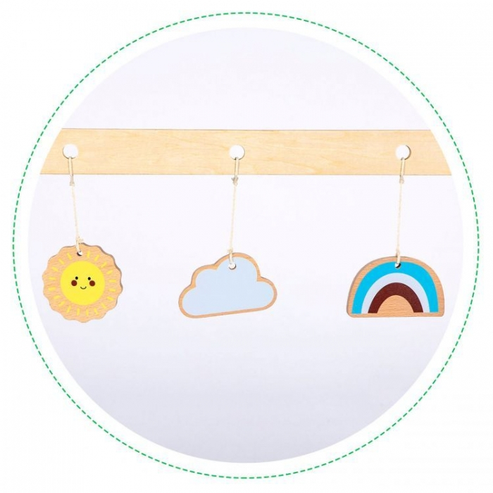 Bara educativa din lemn pentru copii cu 3 jucarii, Ecotoys CA12231 [5]