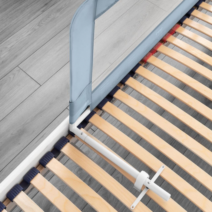 Bariera protectie anticadere pat copii, lungime 150 cm, albastru-gri, Reer Sleep'n Keep XL 45111 [2]