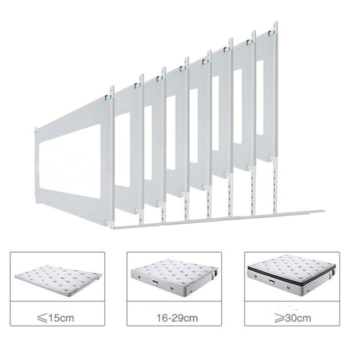 Bariera protectie pat culisanta XXL 140 cm Bears Grey, inaltime reglabila 68-98 cm [3]