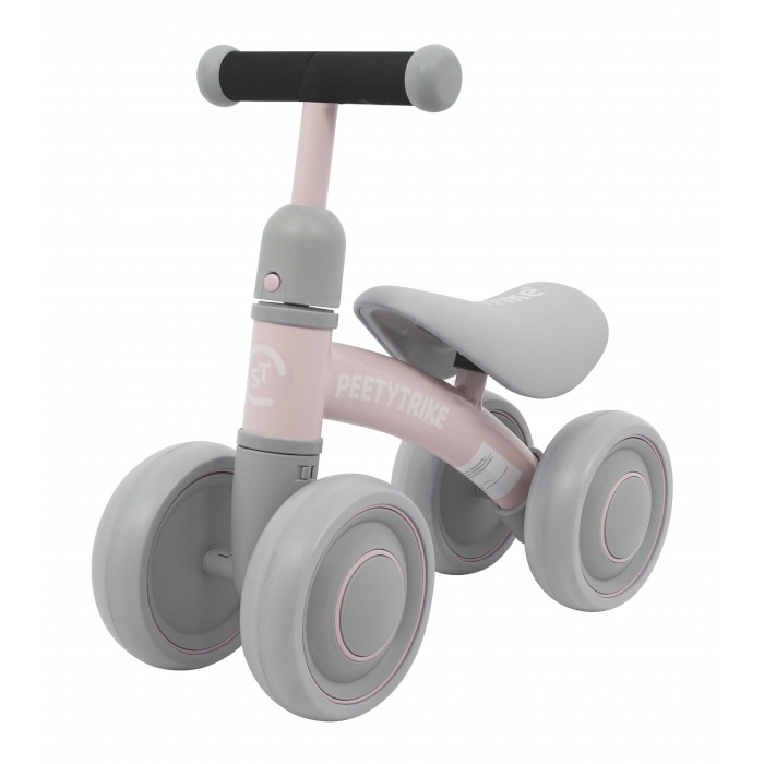 Bicicleta fara pedale cu 4 roti din plastic SporTrike - Roz [11]