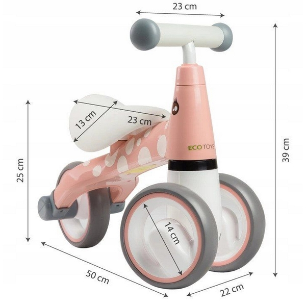 Bicicleta fara pedale Flamingo Ecotoys LB1603 [4]