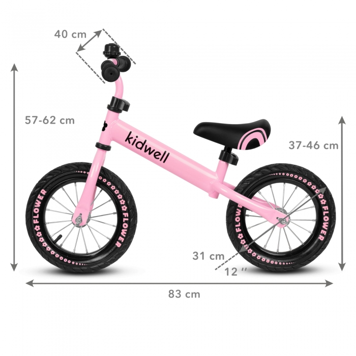 Bicicleta fara pedale Kidwell Cruzer Flower - Pink [6]