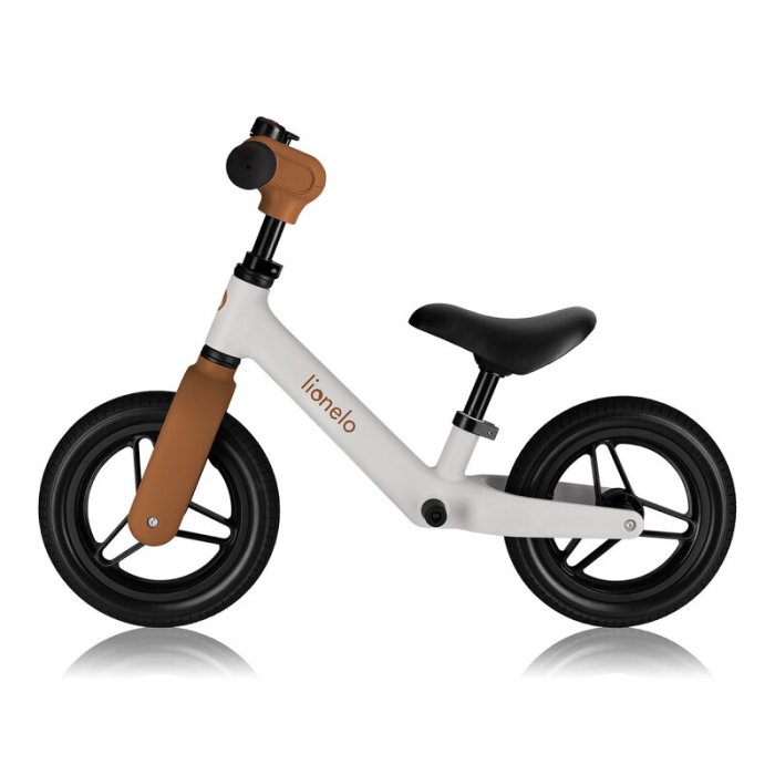 Bicicleta fara pedale, Lionelo, Toni, cu ghidon si sa reglabile, Ultra usoara, 2.8 Kg, 18 luni+, Sustine 30 kg, Bej [6]