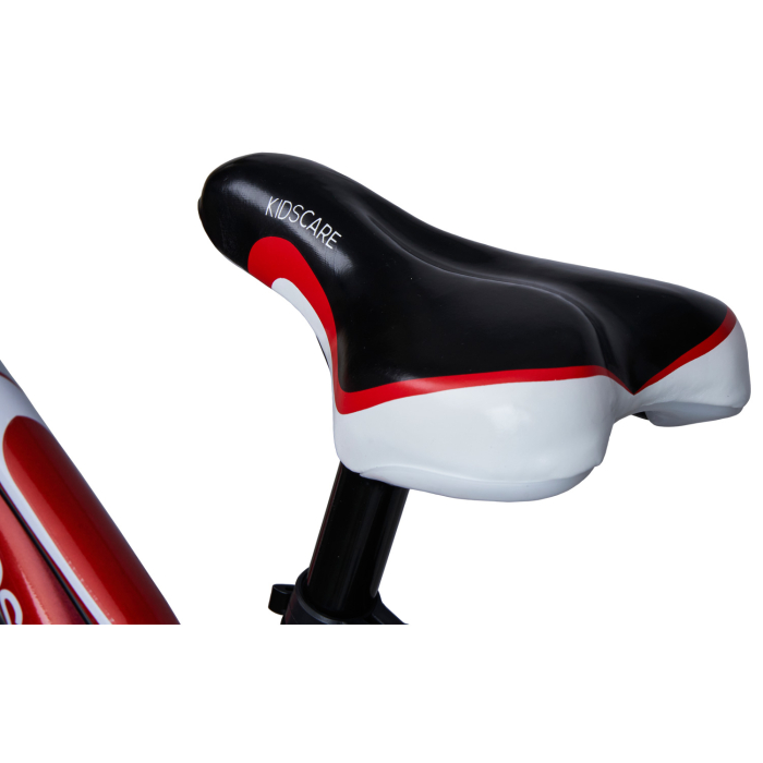 Bicicleta pentru copii 3-6 ani HappyCycles KidsCare, roti 14 inch, cu roti ajutatoare si frane pe disc, rosu [4]