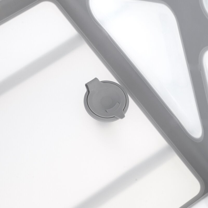 Cadita de baie cu pliere ultra-compacta, Jane, Oasis, cu doua manere, 68 x 42 x 26 cm, Blue [12]