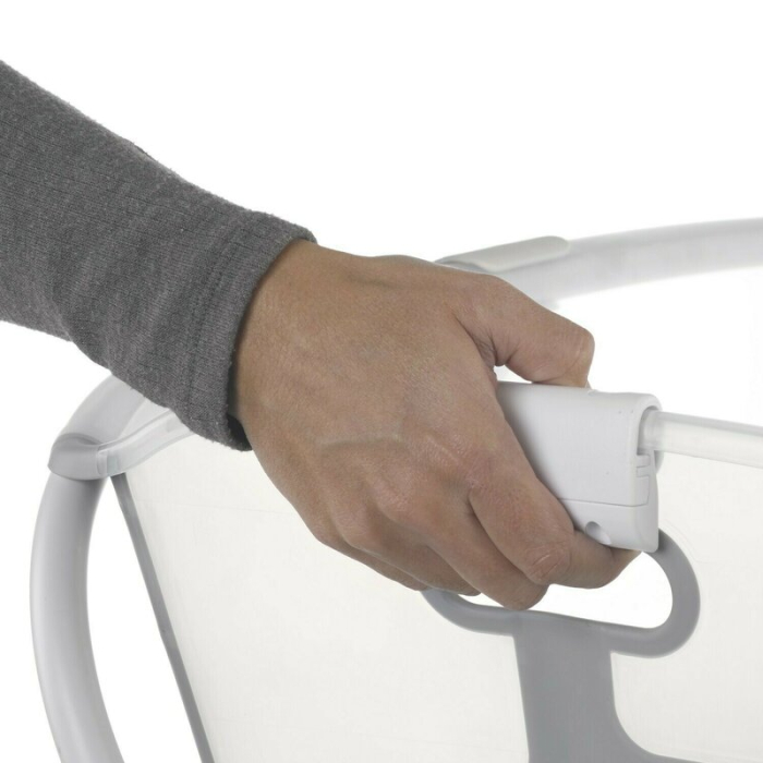 Cadita de baie cu pliere ultra-compacta, Jane, Oasis, cu doua manere, 68 x 42 x 26 cm, Botanic [10]