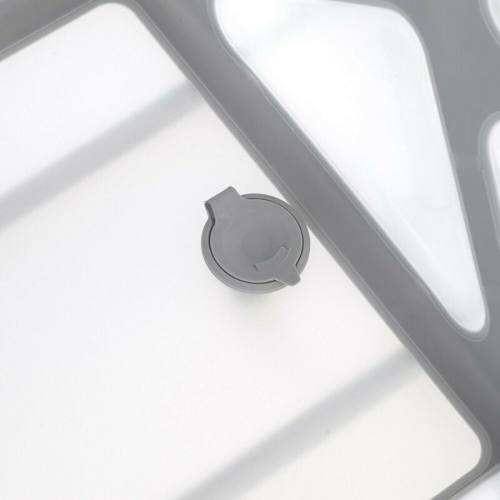 Cadita de baie cu pliere ultra-compacta, Jane, Oasis, cu doua manere, 68 x 42 x 26 cm, Pale [10]