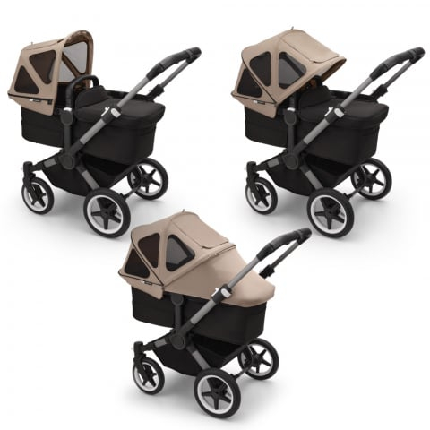 Capotina cu extensie plasa insecte Bugaboo Donkey Dune Taupe [2]