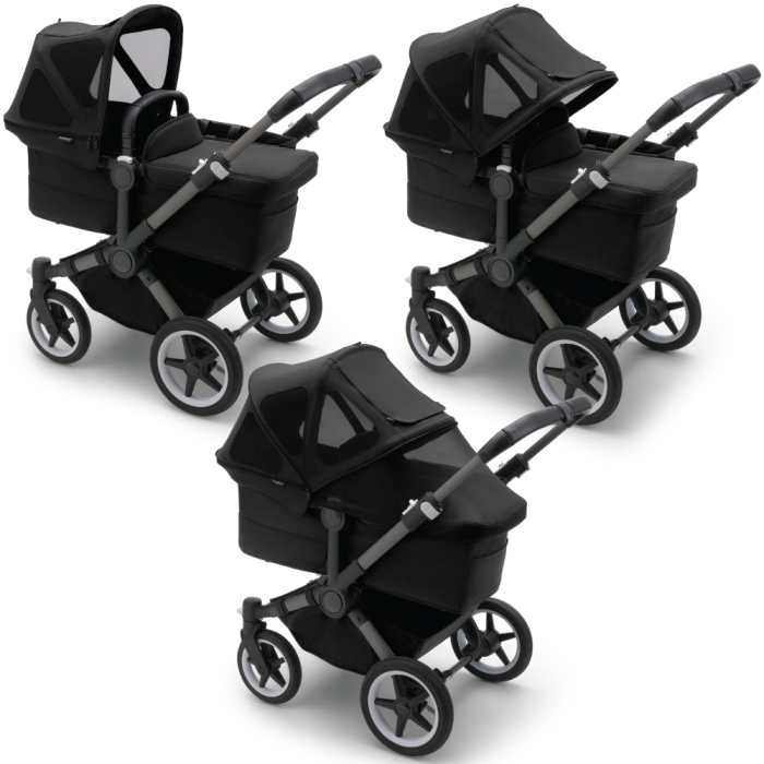 Capotina cu extensie plasa insecte Bugaboo Donkey Midnight Black [2]