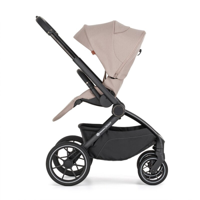 Carucior 2 in 1, Petite&Mars, Scout, Cu landou pliabil, Reversibil, Spatar si suport de picioare reglabile in 3 pozitii, Maner ajustabil, Cu accesorii, Pana la 22 kg, 0 luni+, Crem Cappuccino [9]