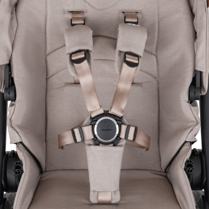Carucior 2 in 1, Petite&Mars, Scout, Cu landou pliabil, Reversibil, Spatar si suport de picioare reglabile in 3 pozitii, Maner ajustabil, Cu accesorii, Pana la 22 kg, 0 luni+, Crem Cappuccino [8]
