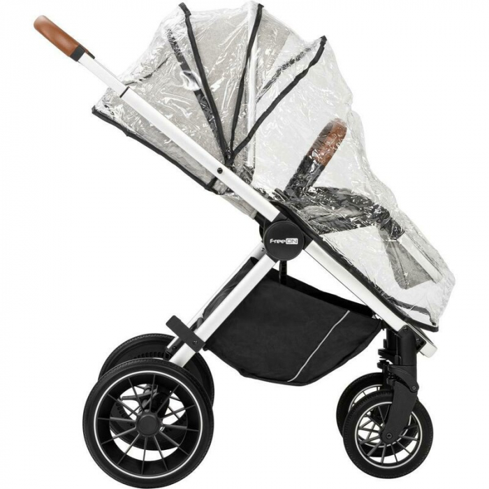 Carucior 3 in 1 FreeON Joy reversibil cu cadru din aluminiu Gri [14]