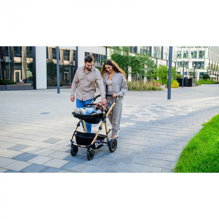 Carucior 3 in 1 Lionelo Amber cadru aluminiu Negru [56]