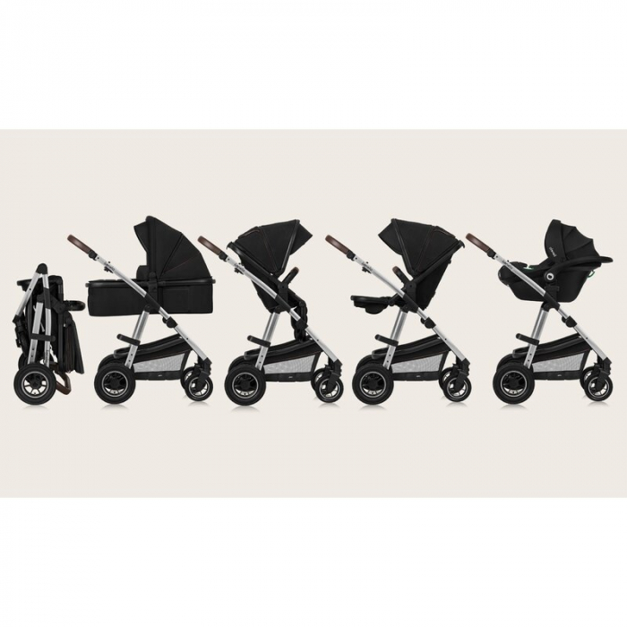 Carucior 3 in 1 Lionelo Amber cadru aluminiu Negru [34]