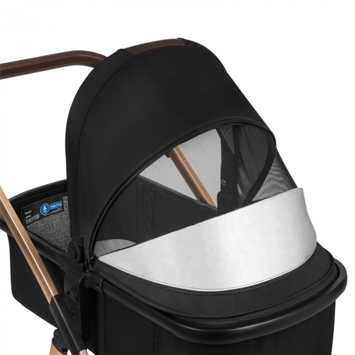 Carucior 3 in 1 Lionelo Amber cadru aluminiu Negru [20]