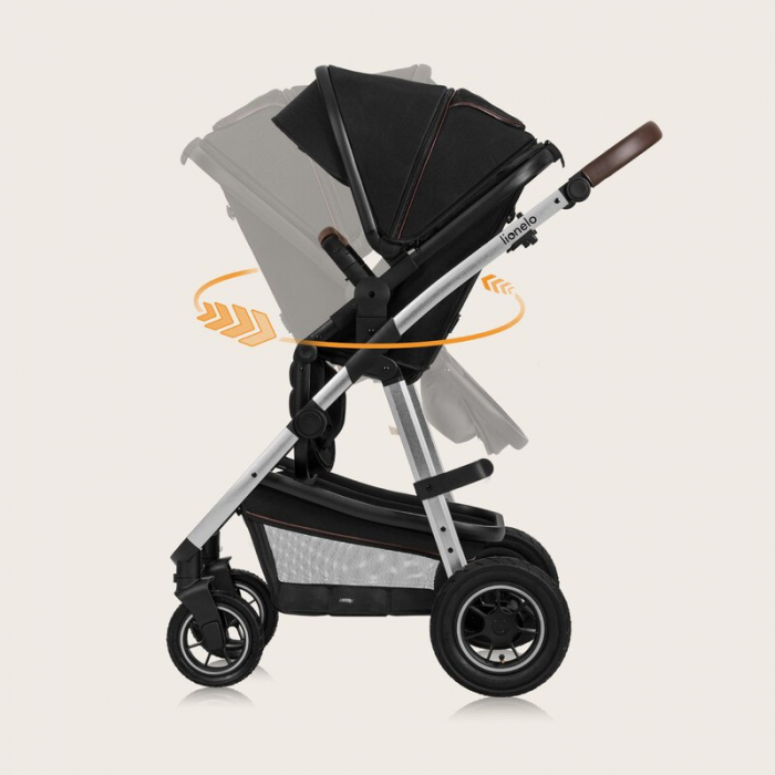 Carucior 3 in 1 Lionelo Amber cadru aluminiu Negru [41]