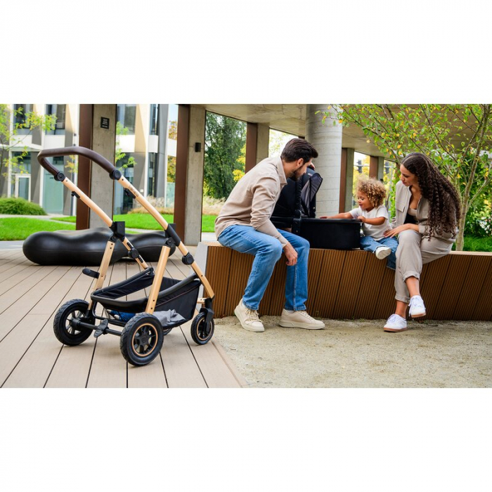Carucior 3 in 1 Lionelo Amber cadru aluminiu Negru [74]