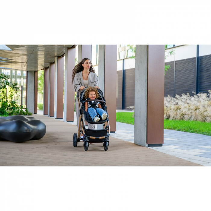 Carucior 3 in 1 Lionelo Amber cadru aluminiu Negru [48]