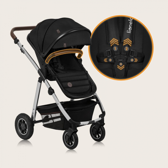 Carucior 3 in 1 Lionelo Amber cadru aluminiu Negru [43]