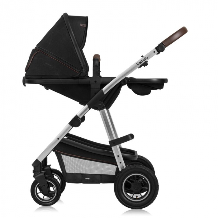 Carucior 3 in 1 Lionelo Amber cadru aluminiu Negru [15]