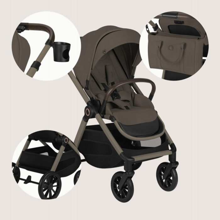 Carucior 3 in 1, Lionelo, Layla, Pana la 22 kg, Cadru aluminiu, Cu landou intarit si salteluta din spuma AirDots, Cu scoica auto testata ADAC, Reversibil, Cu ventilatie 3D, Cu accesorii, EN1888-1, EN1 [25]