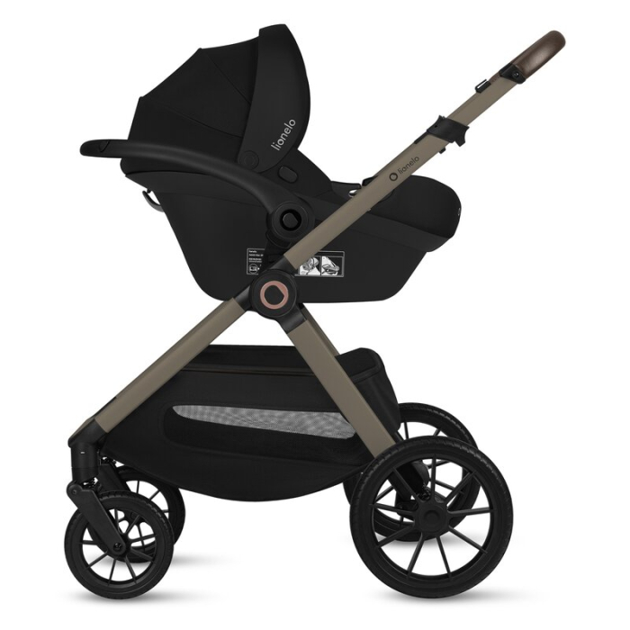 Carucior 3 in 1, Lionelo, Layla, Pana la 22 kg, Cadru aluminiu, Cu landou intarit si salteluta din spuma AirDots, Cu scoica auto testata ADAC, Reversibil, Cu ventilatie 3D, Cu accesorii, EN1888-1, EN1 [14]