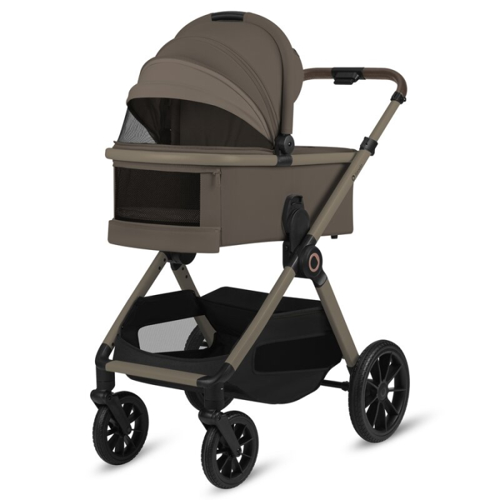 Carucior 3 in 1, Lionelo, Layla, Pana la 22 kg, Cadru aluminiu, Cu landou intarit si salteluta din spuma AirDots, Cu scoica auto testata ADAC, Reversibil, Cu ventilatie 3D, Cu accesorii, EN1888-1, EN1 [9]