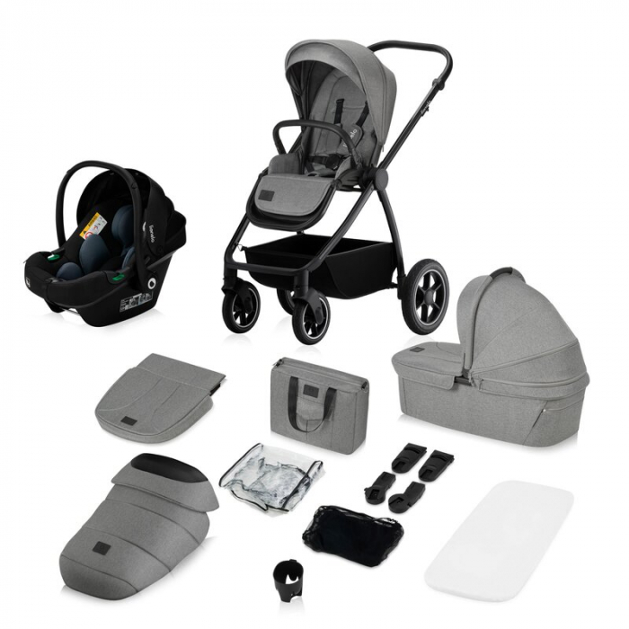 Carucior 3 in 1 Lionelo Meril cu landou de dimensiune XL Reversibil cu scoica auto [27]