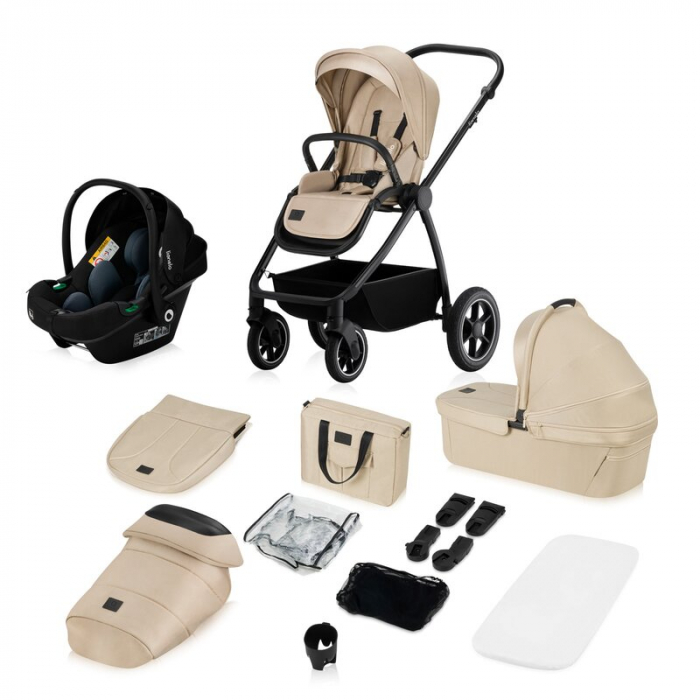 Carucior 3 in 1 Lionelo Meril cu landou de dimensiune XL Reversibil cu scoica auto [27]