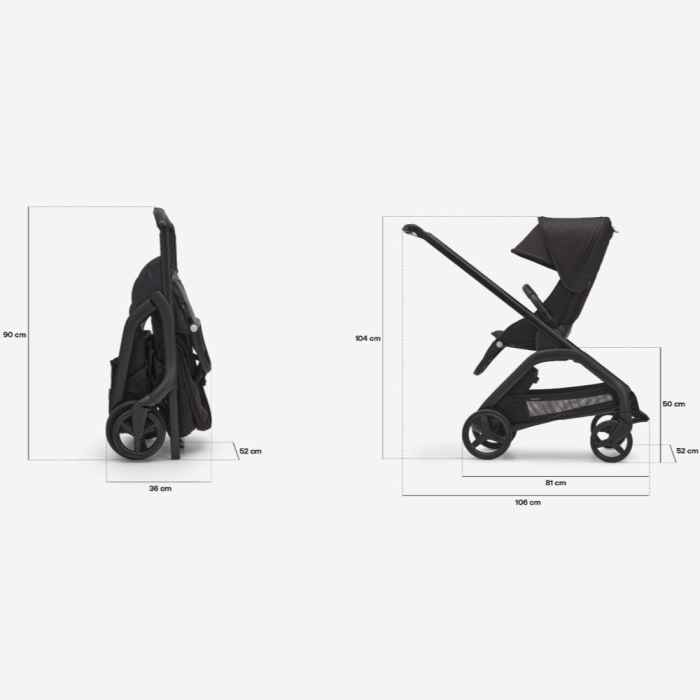 Carucior Bugaboo Dragonfly Graphite Midnight Black Skyline Blue [9]
