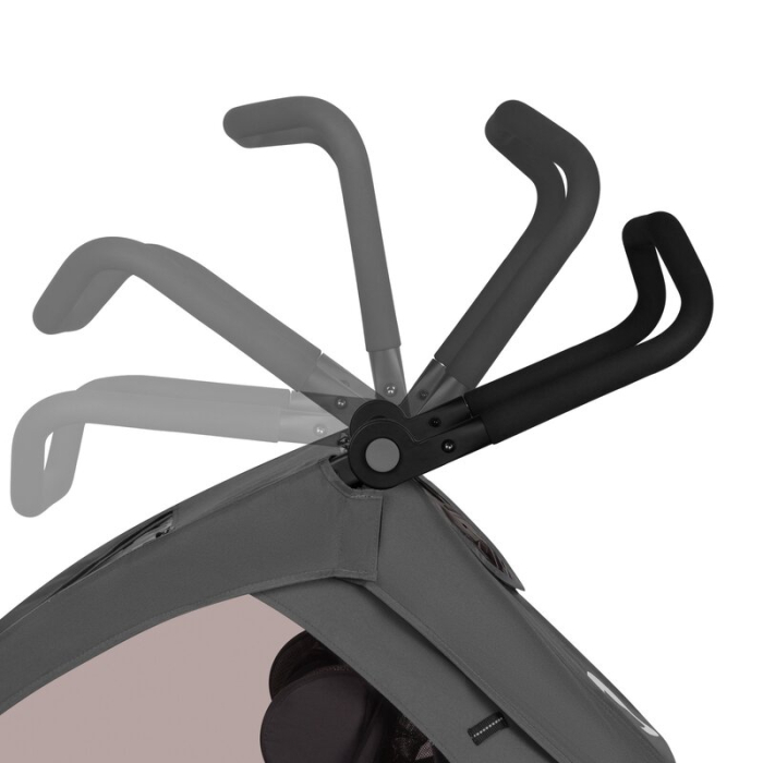 Carucior si remorca de bicicleta, Lionelo, Cama, Multifunctional, pentru 1 sau 2 copii, Geamuri cu protectie solara, Negru [17]