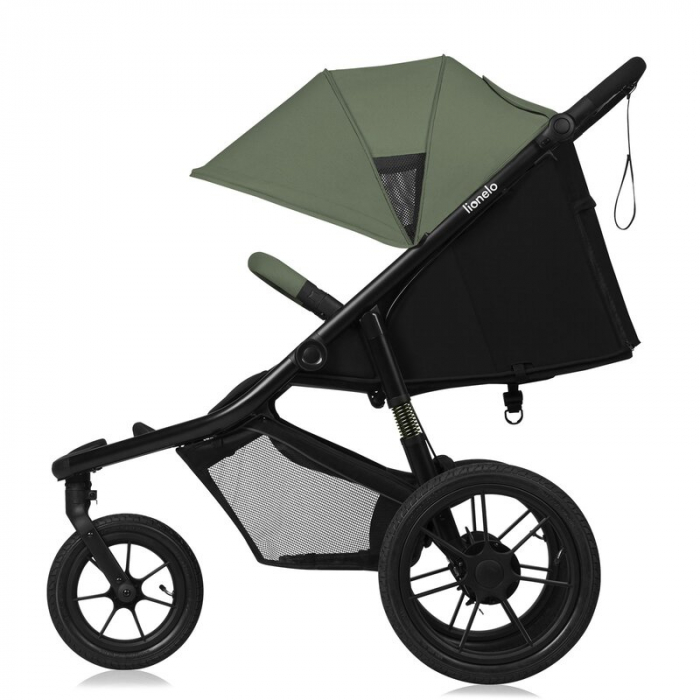 Carucior sport Lionelo Azura cu 3 roti cu baldachin XXL impermeabil [5]