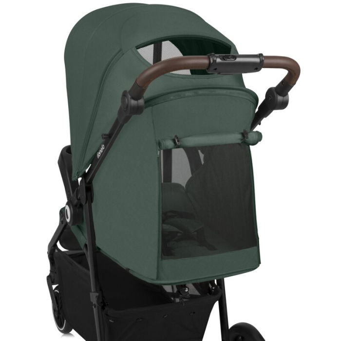 Carucior sport, Lionelo, Emma One, cu tavita, Suport pahar, Plasa de tantari, Roti EVA, Maner reglabil, Pana la 22 kg, 6 luni+, Verde [22]