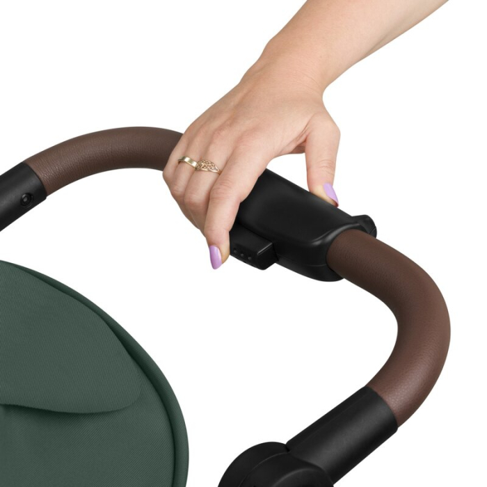 Carucior sport, Lionelo, Emma One, cu tavita, Suport pahar, Plasa de tantari, Roti EVA, Maner reglabil, Pana la 22 kg, 6 luni+, Verde [21]