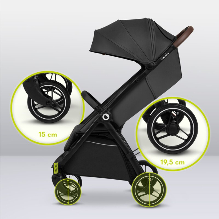 Carucior sport, Lionelo, Ingrid, Capotina impermeabila cu filtru UPF50+, Pana la 22 Kg, Sistem pentru pliere automata, 6 luni+, Gri [23]